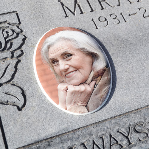 MemorialPics oval memorial picture for headstones, product example