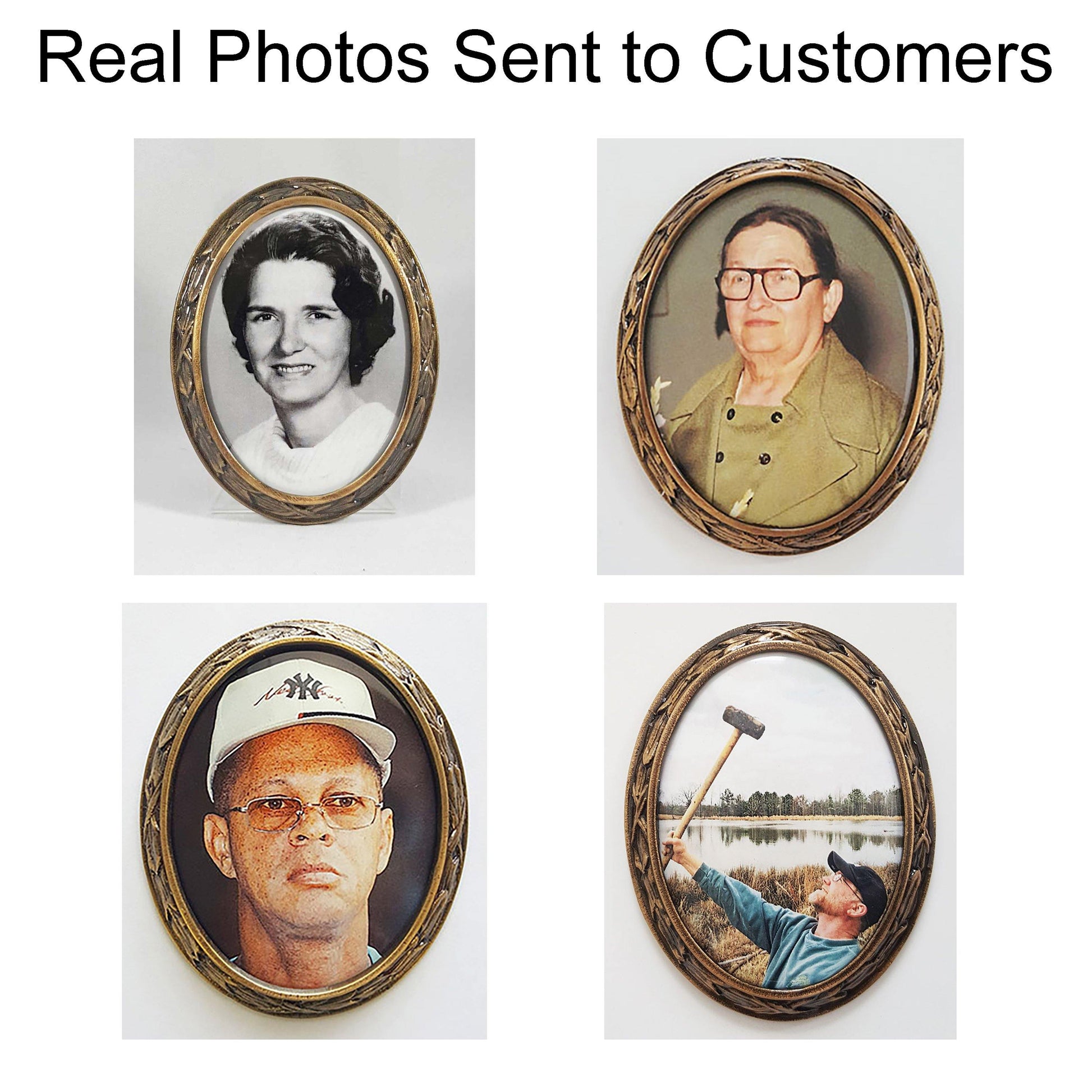 Oval Pictures for Headstones with Bronze Frames - MemorialPics LLC (PhotosForHeadstones.com)
